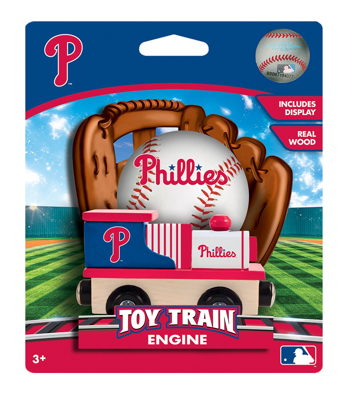 MasterPieces Wood Train Engine - MLB Philadelphia Phillies - Officially Licensed Toddler & Kids Toy